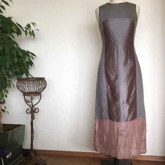 Margaret O'Leary Dresses & Skirts - Y2K linen and silk sleeveless maxi dress XS